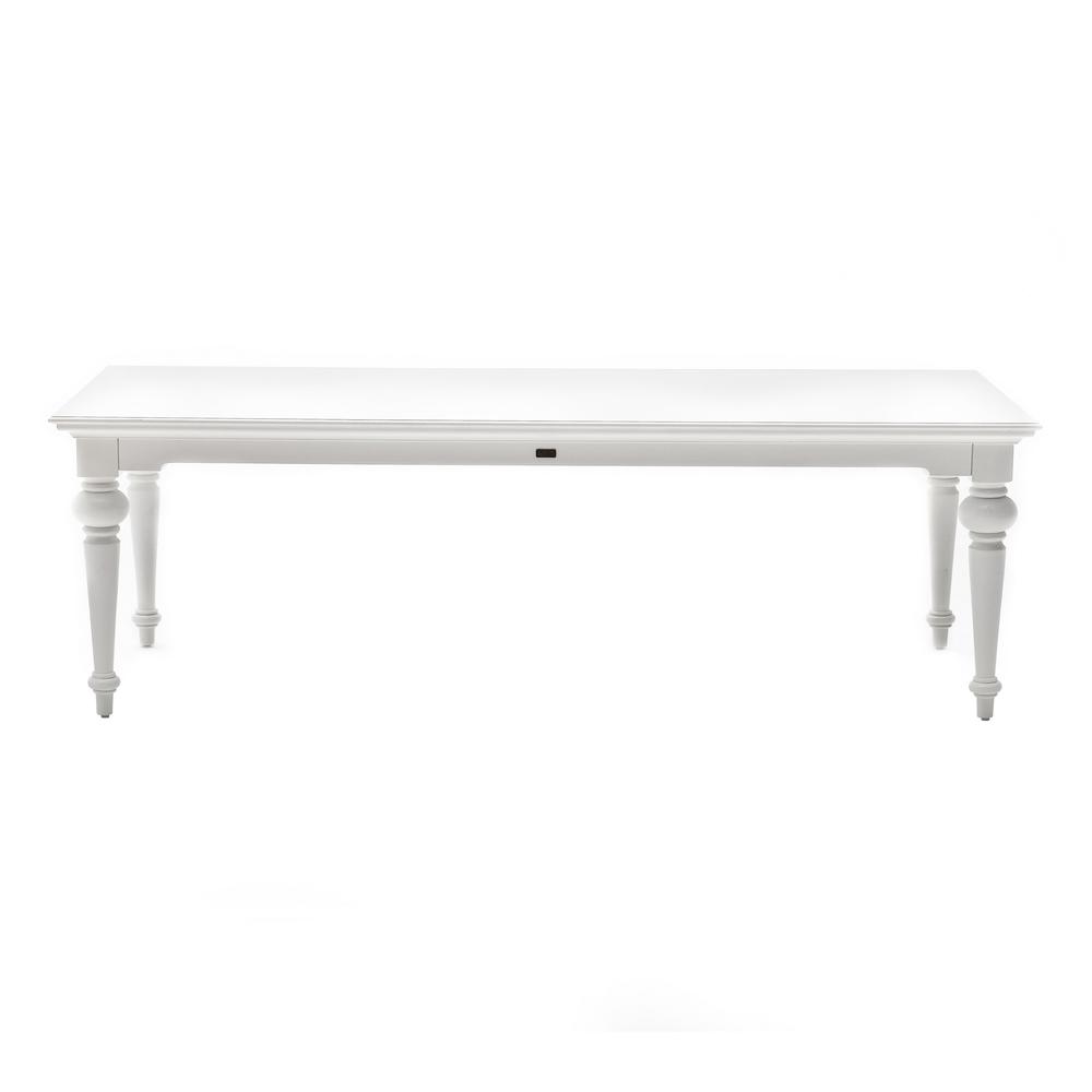 White Modern Farmhouse 94" Dining Table Classic White. Picture 4