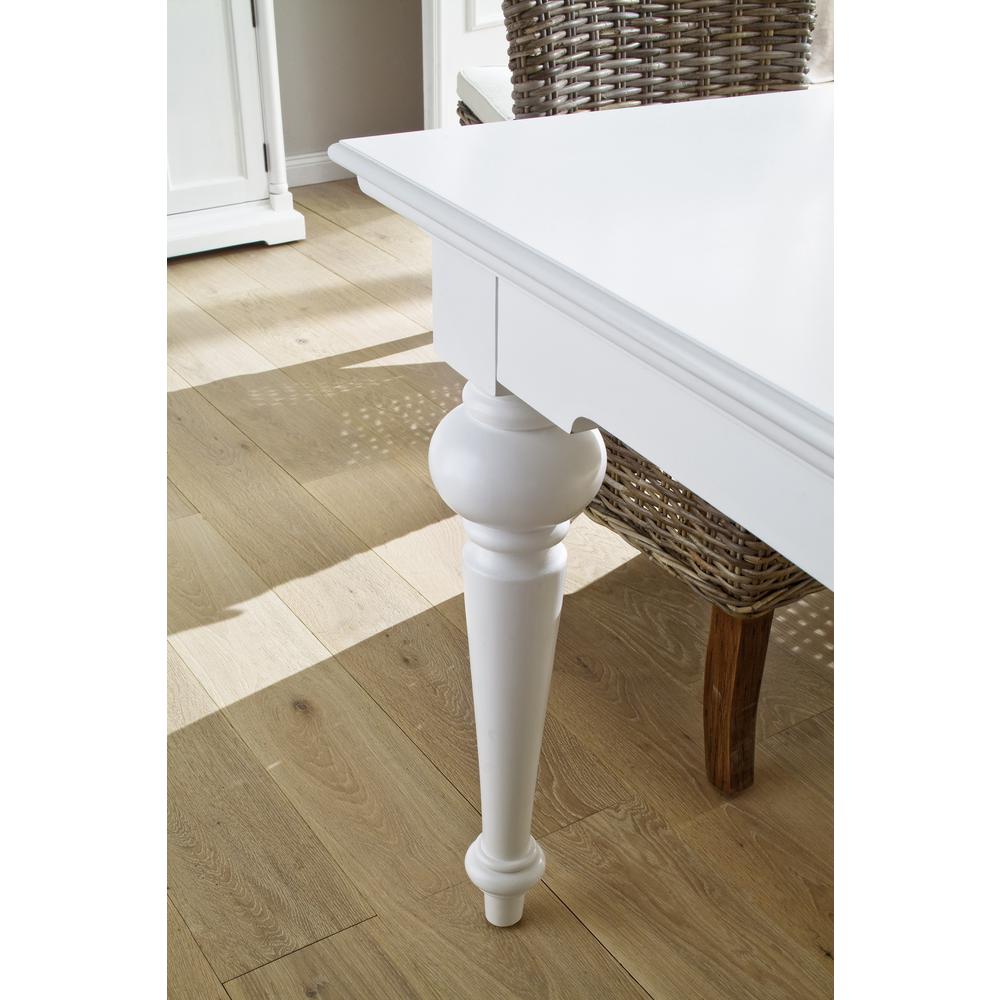 White Modern Farmhouse 94" Dining Table Classic White. Picture 6