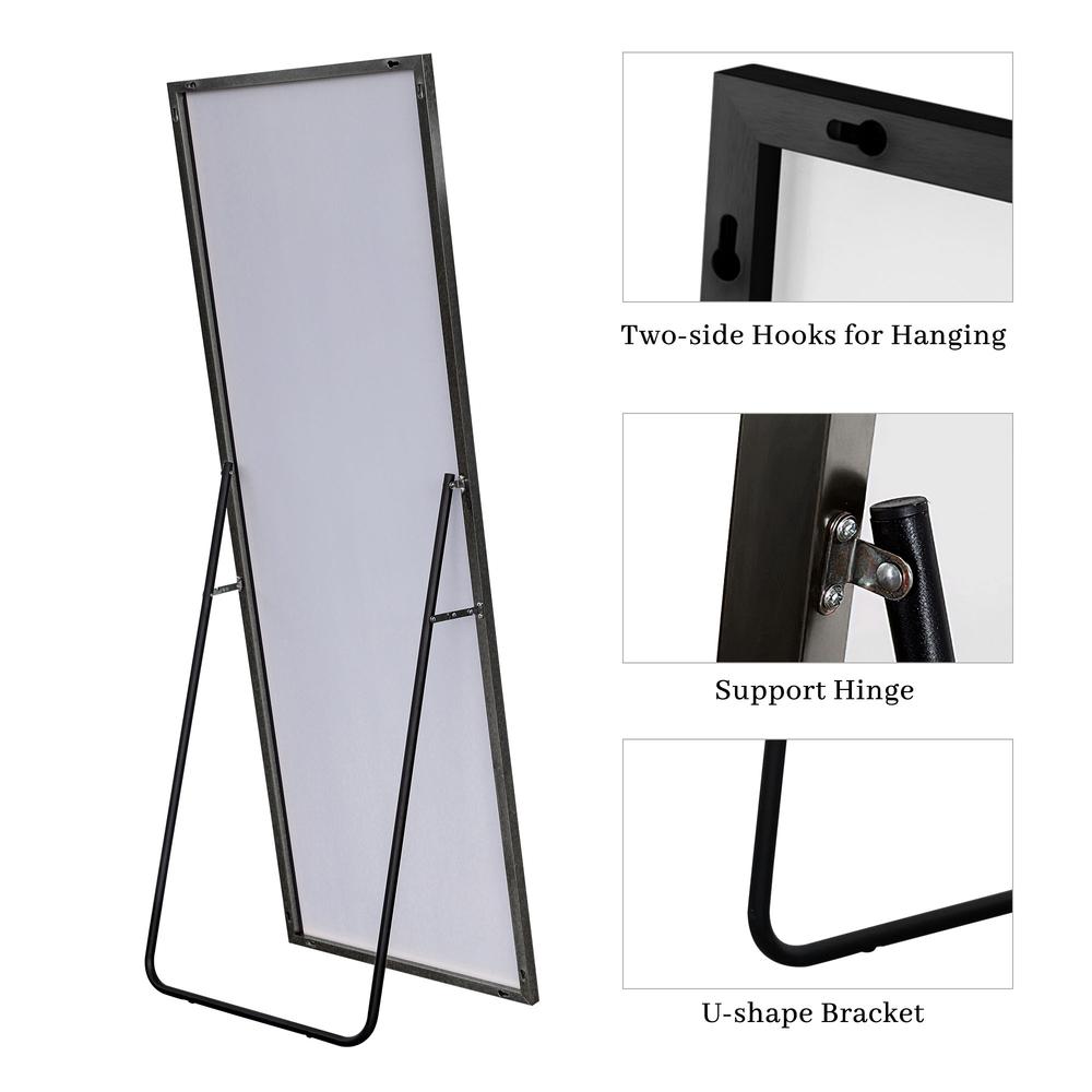Black Full Length Standing Mirror. Picture 6
