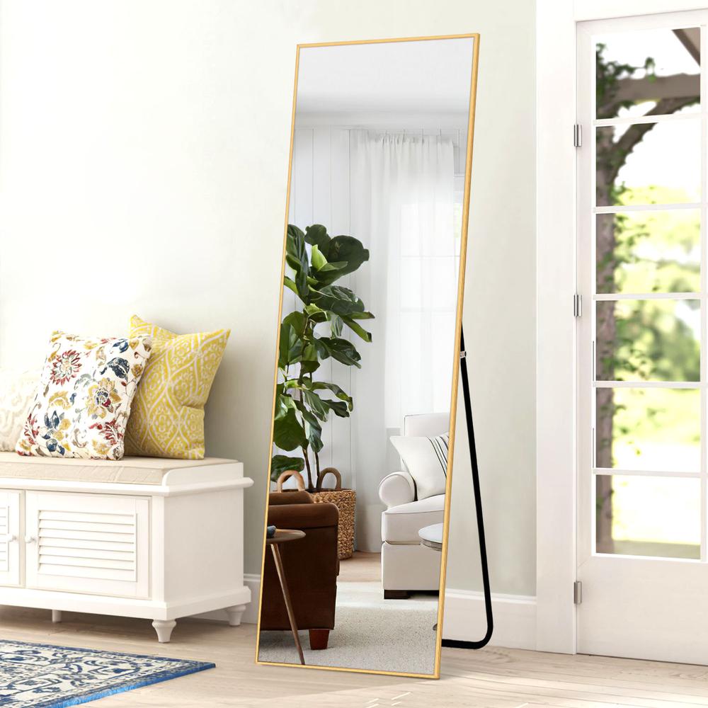 Gold Full Length Standing Mirror. Picture 4