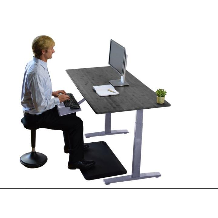 Premier Silver Dual Motor Electric Office Adjustable Standing Desk. Picture 3