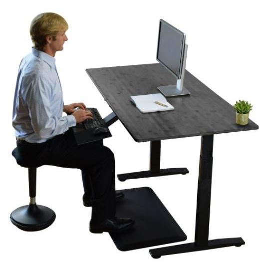 Premier 45" Black Dual Motor Electric Office Adjustable Standing Desk. Picture 4