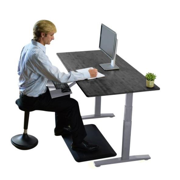 Premier 52" Gray Dual Motor Electric Office Adjustable Standing Desk. Picture 5