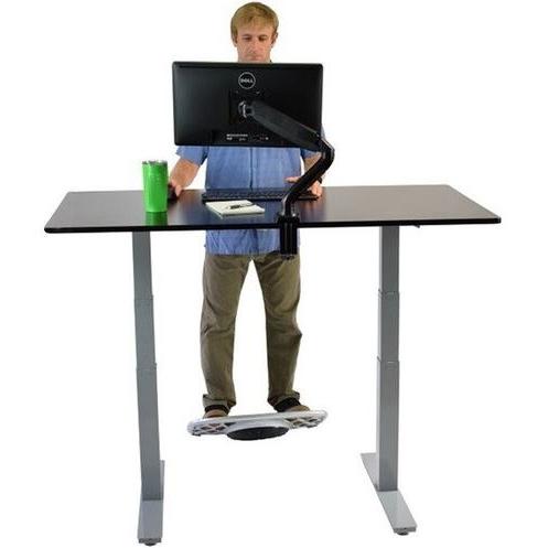 Premier 52" Gray Dual Motor Electric Office Adjustable Standing Desk. Picture 2