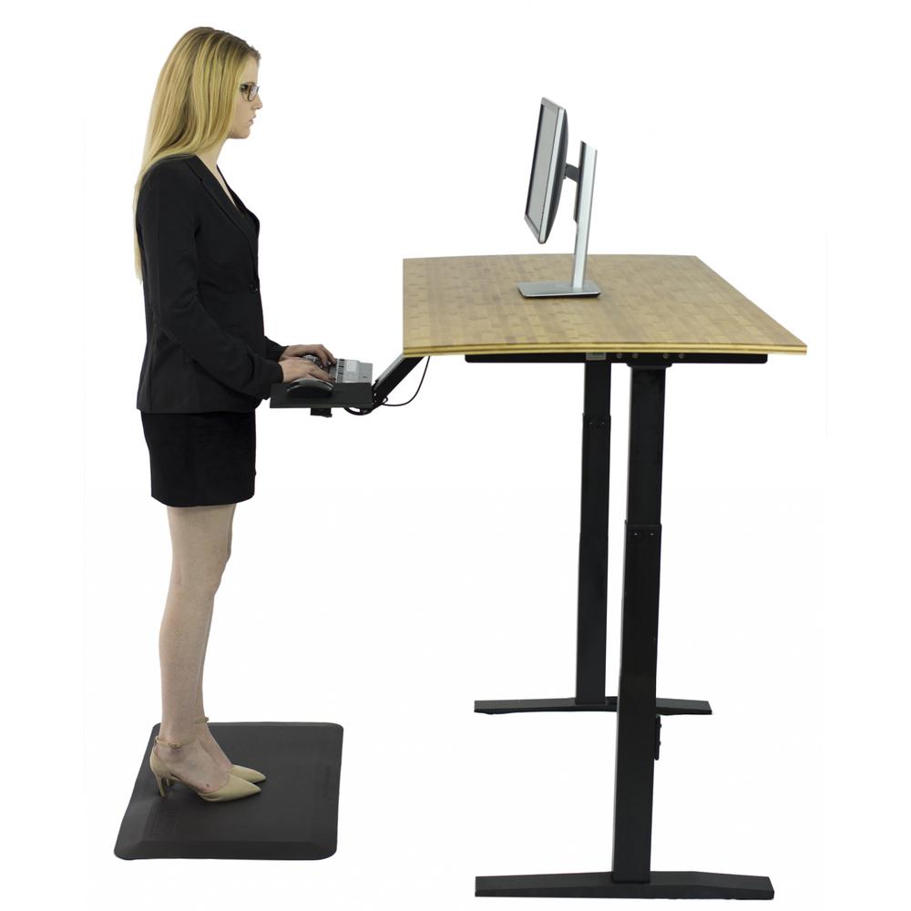 Natural Bamboo Dual Motor Electric Office Adjustable Computer Desk. Picture 2