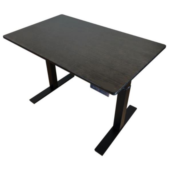 Black on Black 45" Bamboo Dual Motor Electric Office Adjustable Computer Desk. Picture 2