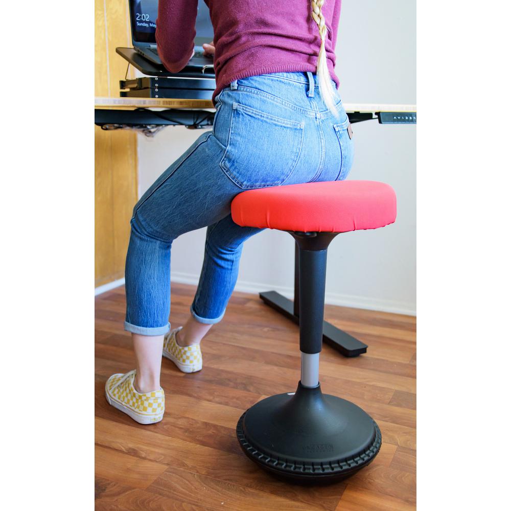 Red Tall Swivel Active Balance Chair. Picture 7