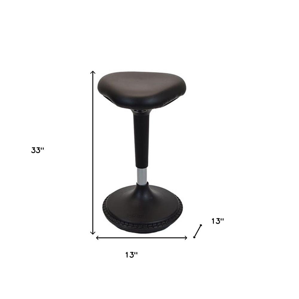 Black Tall Triangle Seat Swivel Active Balance Chair. Picture 8