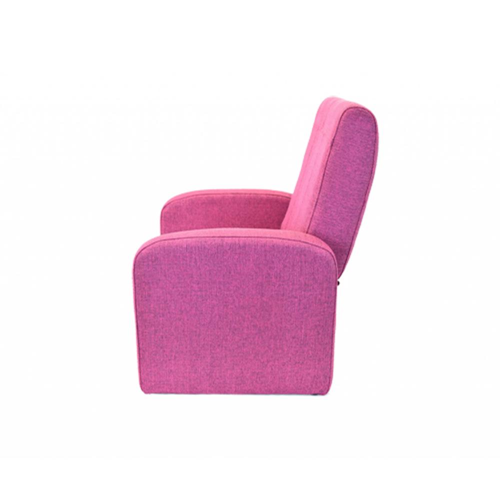 Kids Pink Comfy Upholstered Recliner Chair with Storage. Picture 1