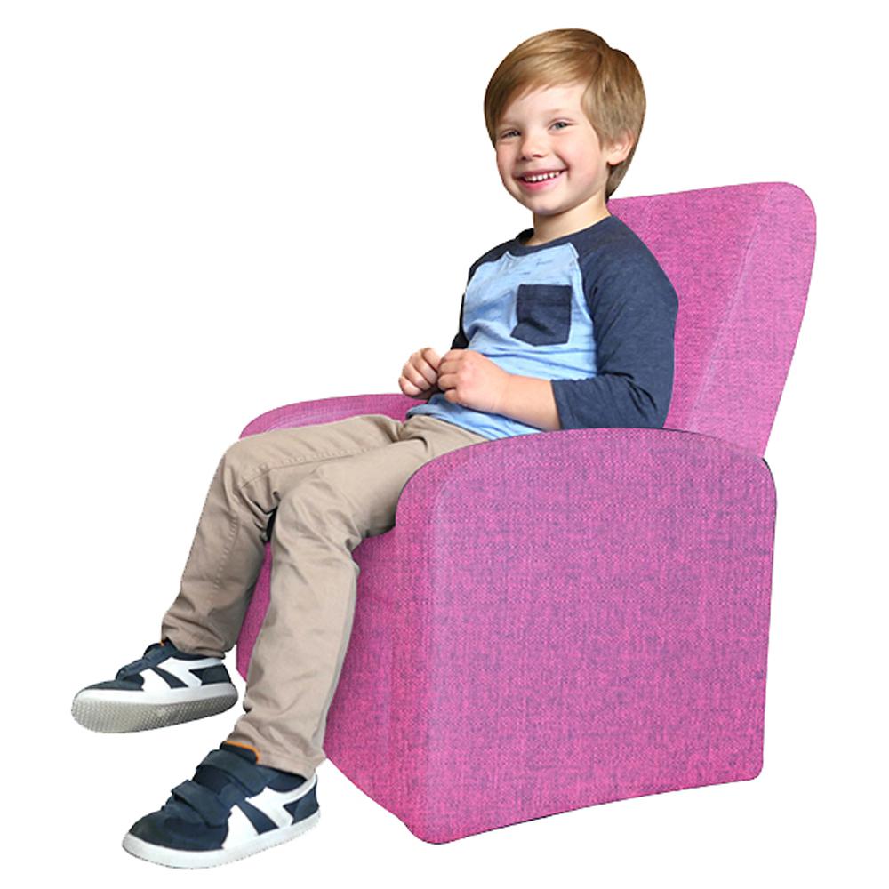 Kids Pink Comfy Upholstered Recliner Chair with Storage. Picture 2
