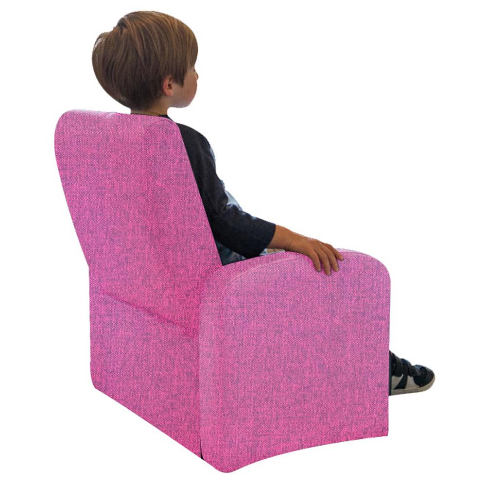 Kids Pink Comfy Upholstered Recliner Chair with Storage. Picture 5