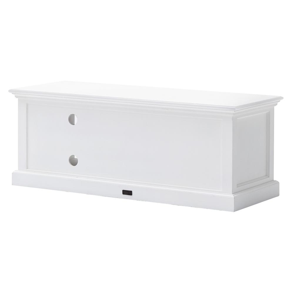 47" Classic White Entertainment Unit with Two Drawers. Picture 4