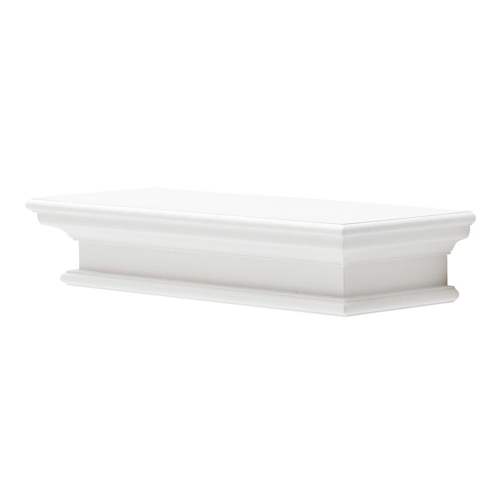 23" Classic White Floating Wall Shelf. Picture 2