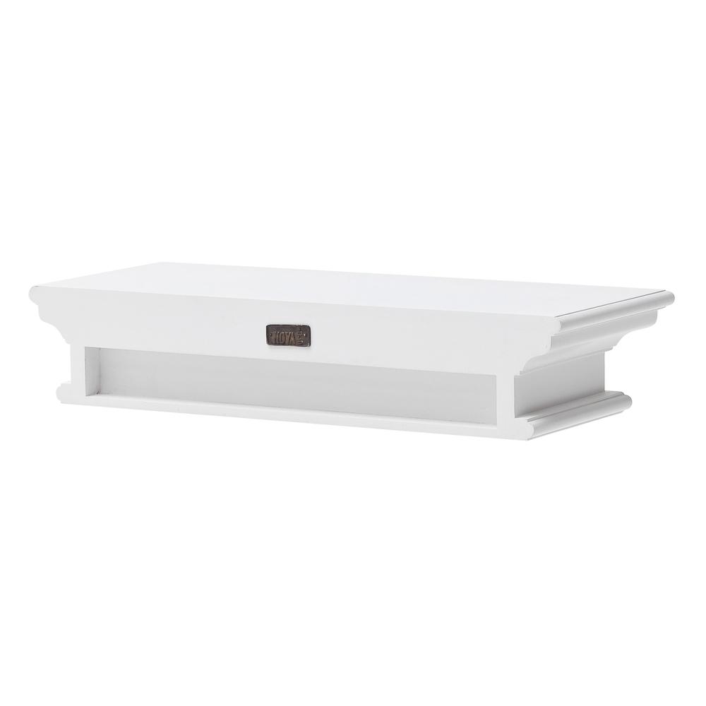 23" Classic White Floating Wall Shelf. Picture 3