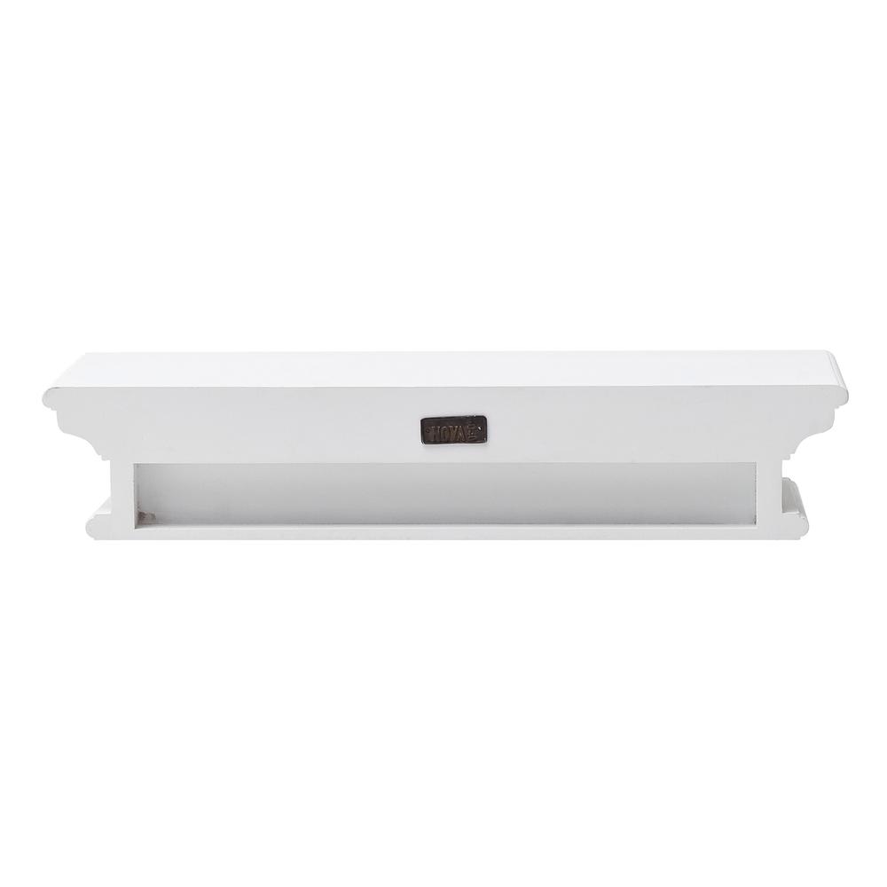 23" Classic White Floating Wall Shelf. Picture 4