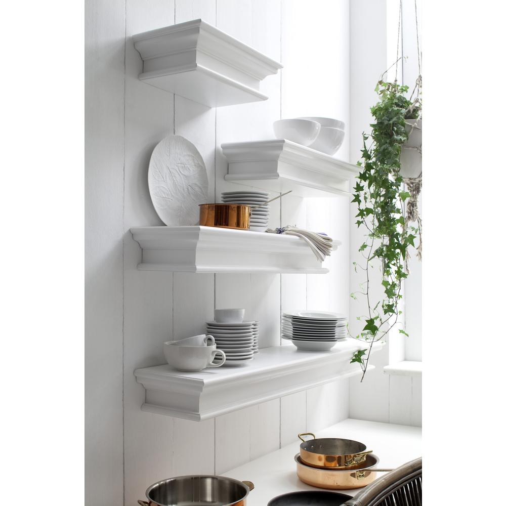 23" Classic White Floating Wall Shelf. Picture 5