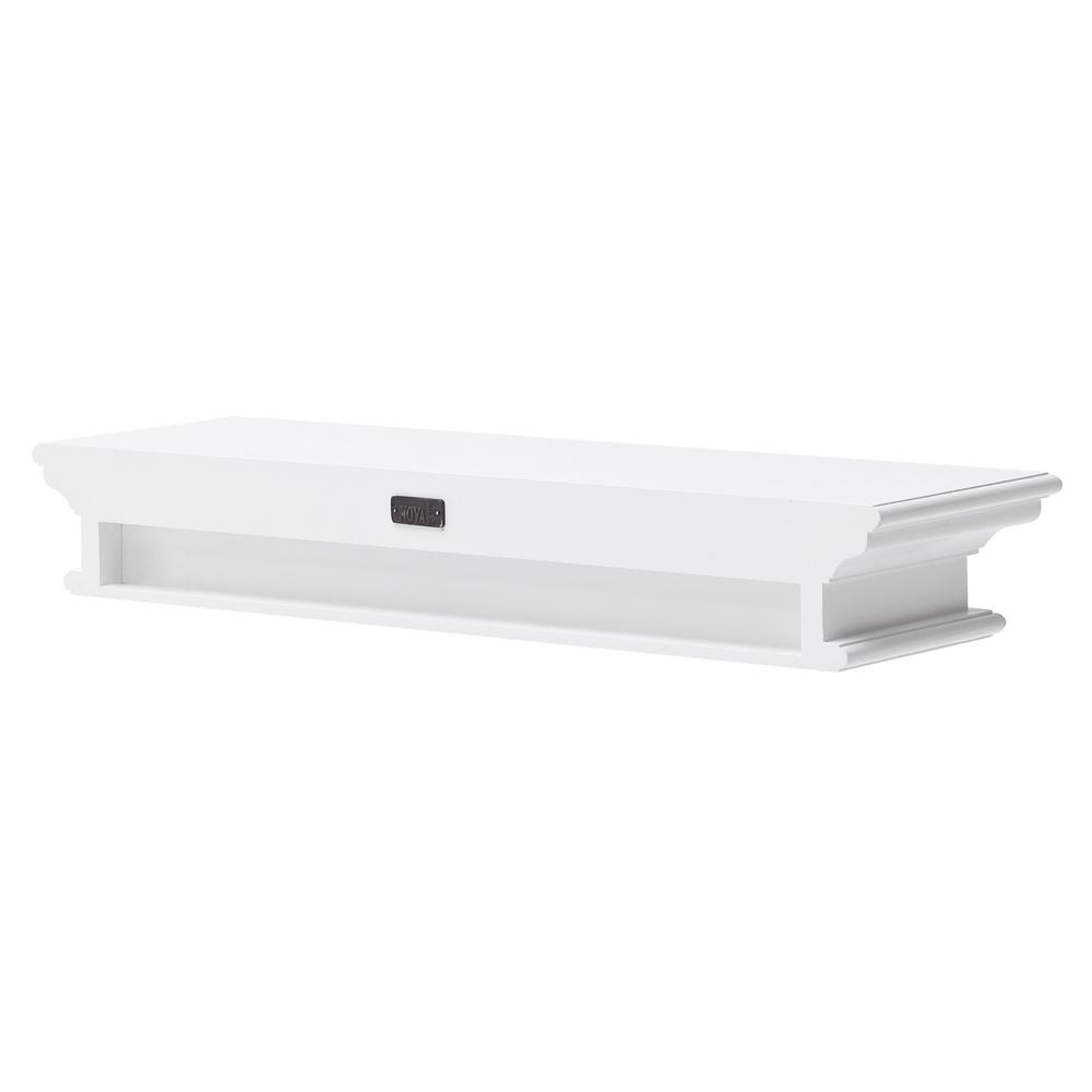 32" Classic White Floating Wall Shelf. Picture 3