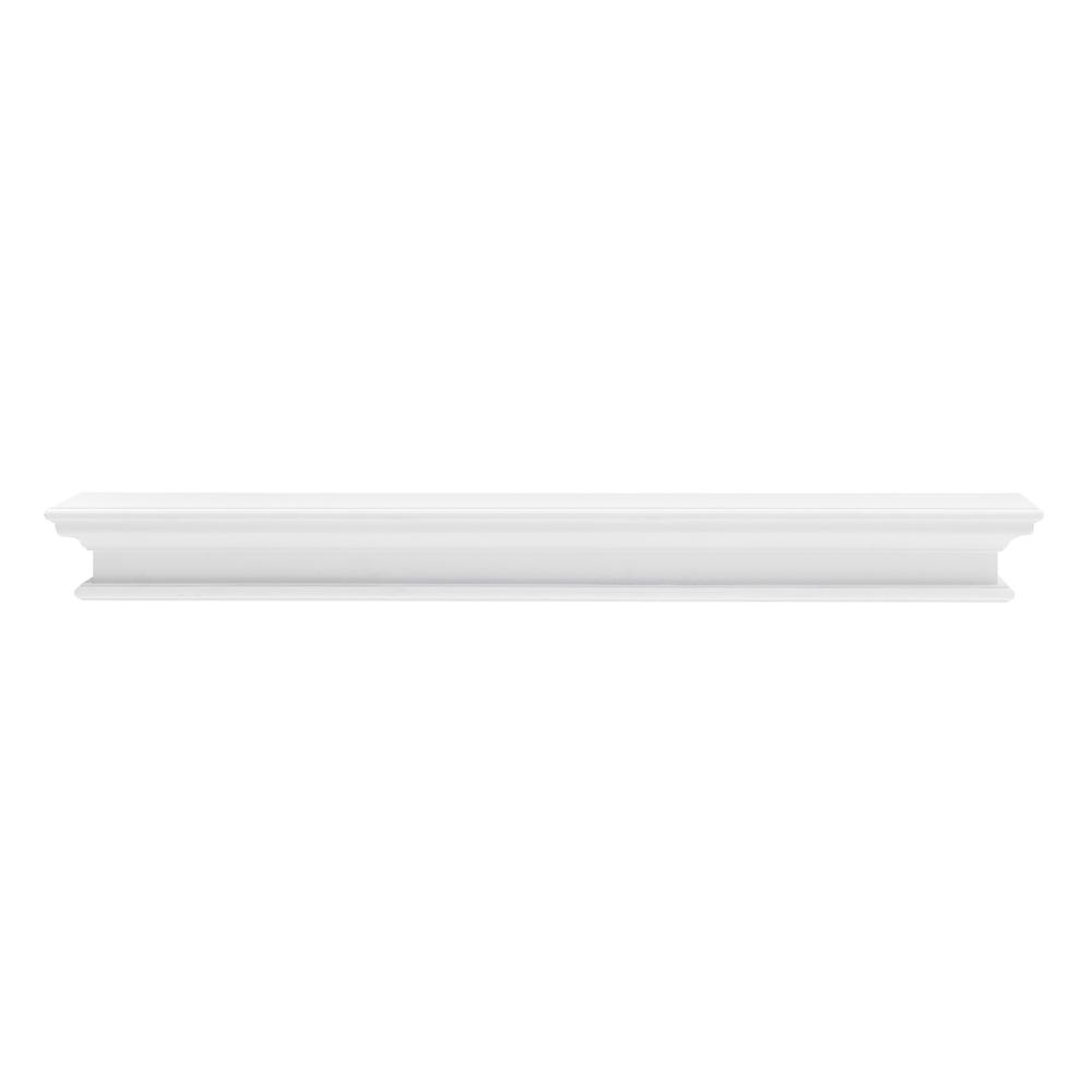 47" Classic White XL Floating Wall Shelf. Picture 1