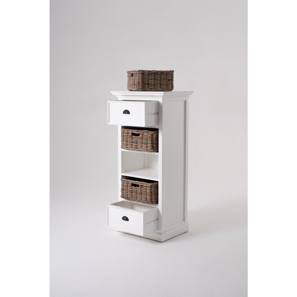 Classic White Storage Cabinet with Basket Set Classic White. Picture 5