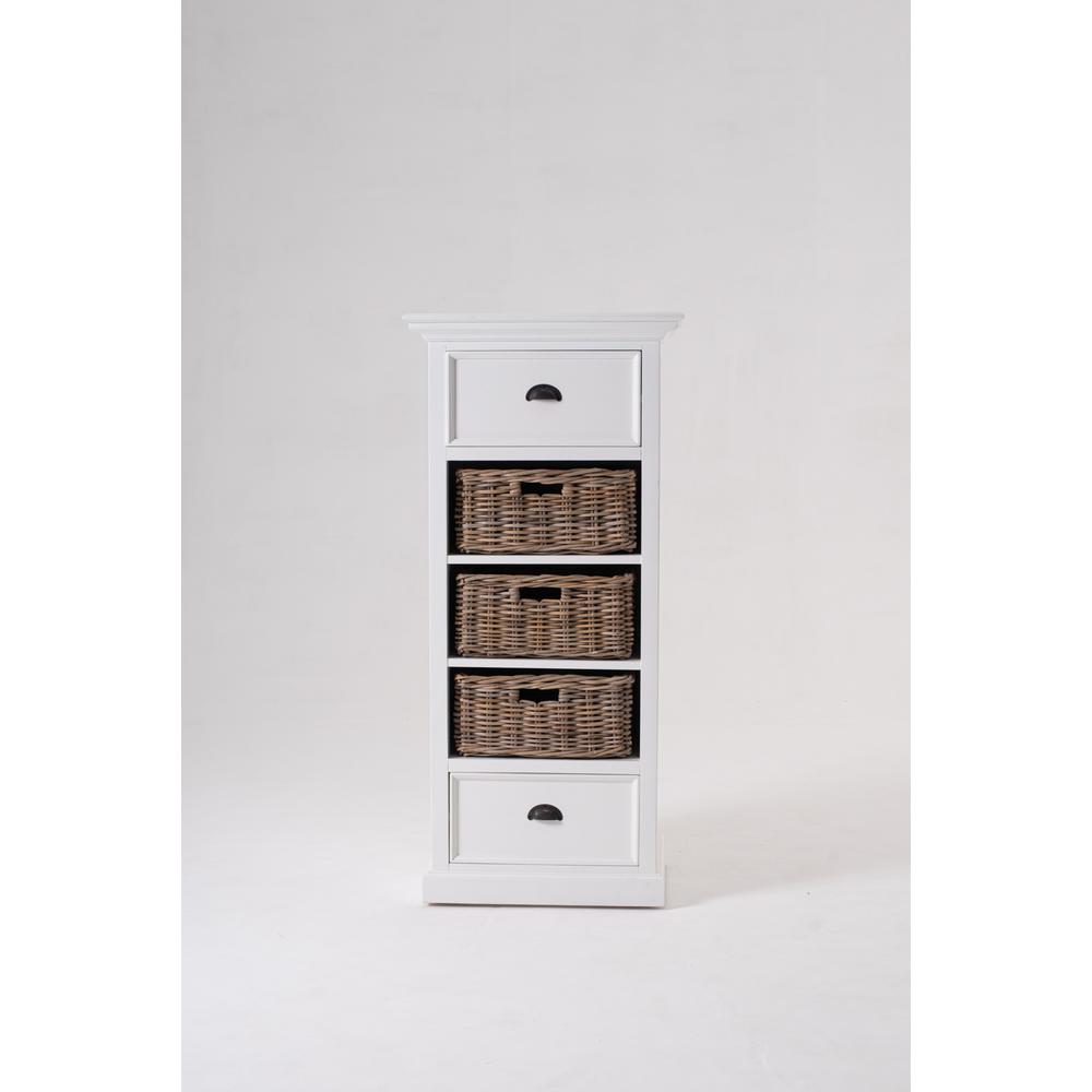 Classic White Storage Cabinet with Basket Set Classic White. Picture 7
