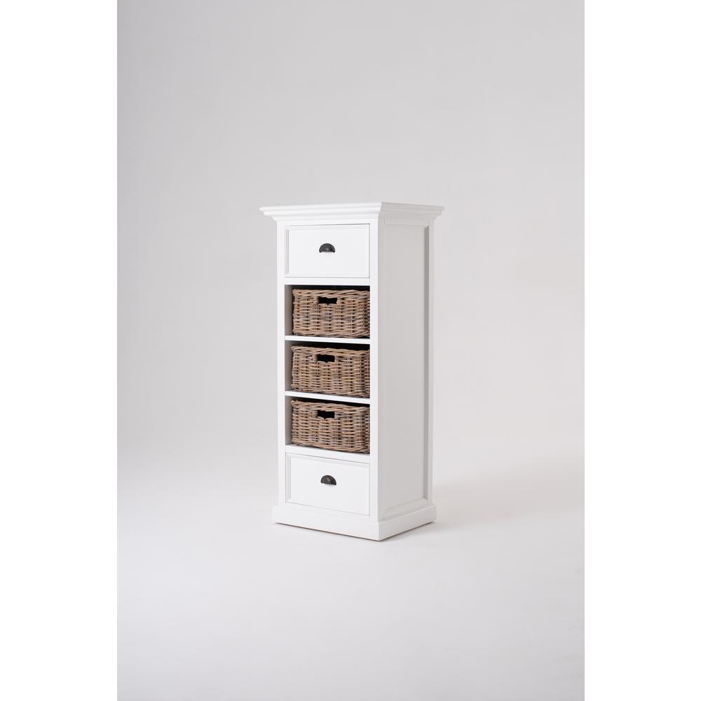 Classic White Storage Cabinet with Basket Set Classic White. Picture 8