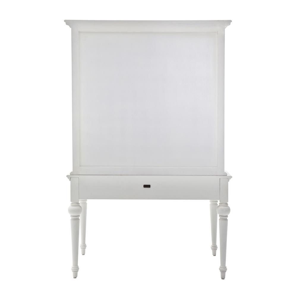 Antiqued White Provencial Writing or Computer Desk with Hutch. Picture 4