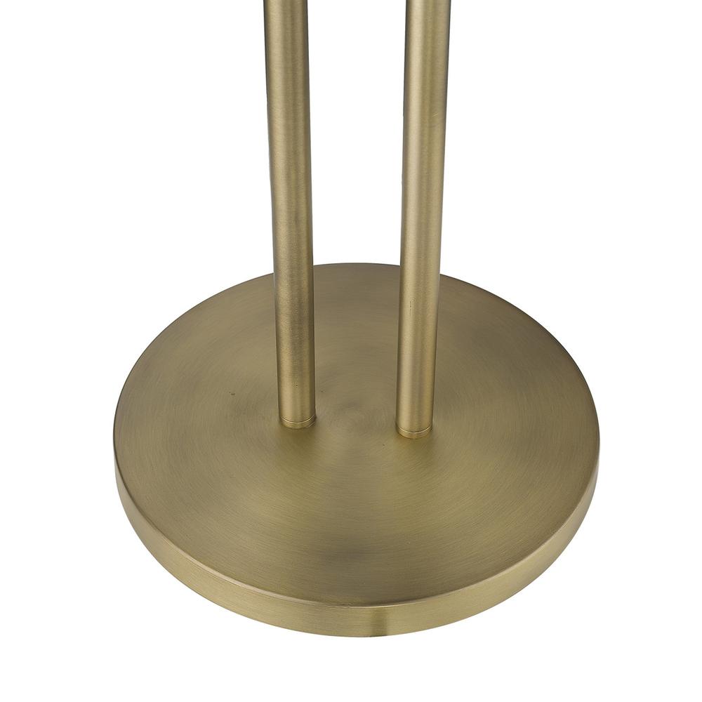 63" Brass Two Light Torchiere Floor Lamp. Picture 3
