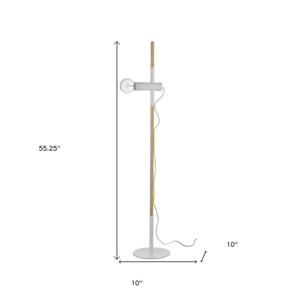 55" Natural Reading Floor Lamp. Picture 4