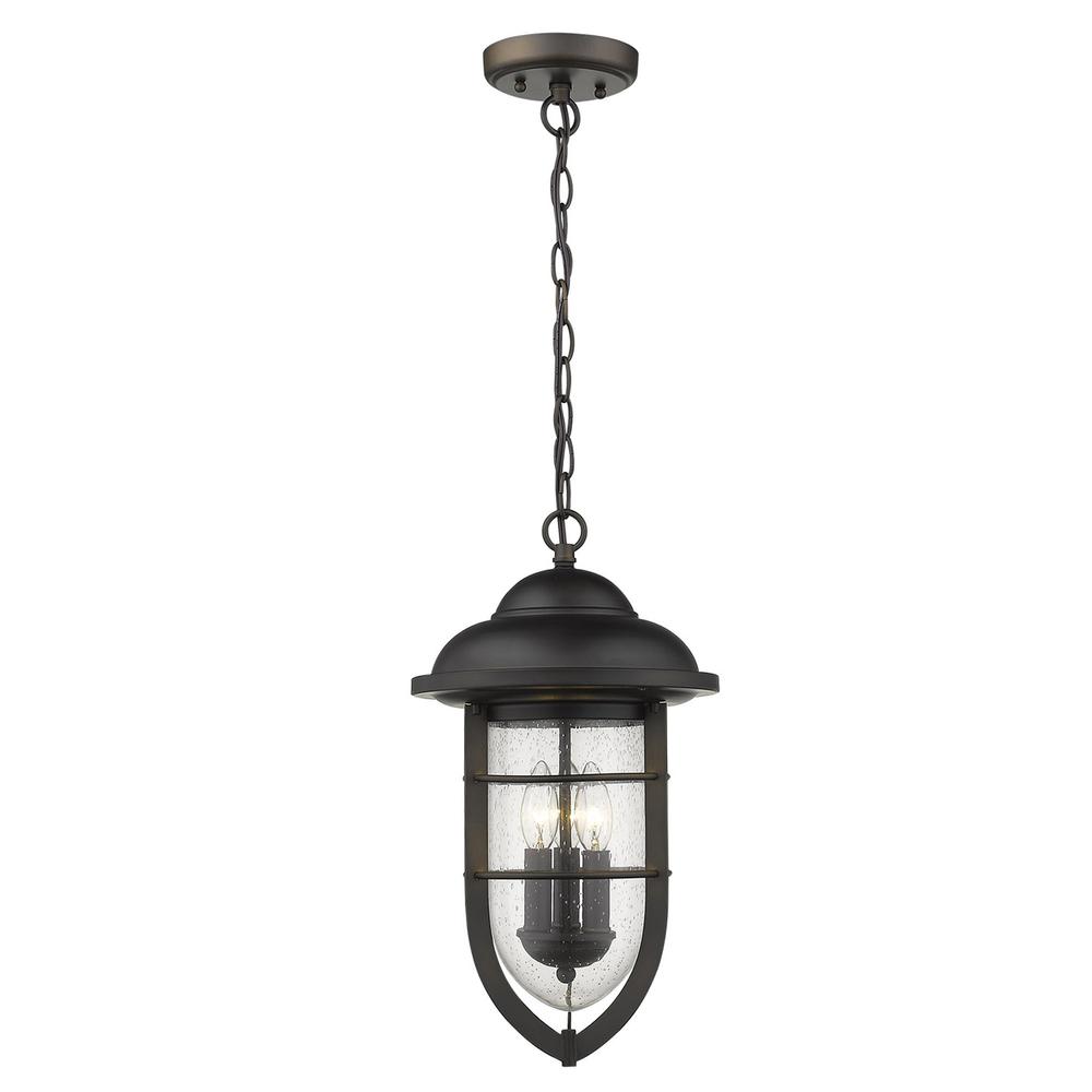 Dylan 3-Light Oil-Rubbed Bronze Hanging Lantern. Picture 2