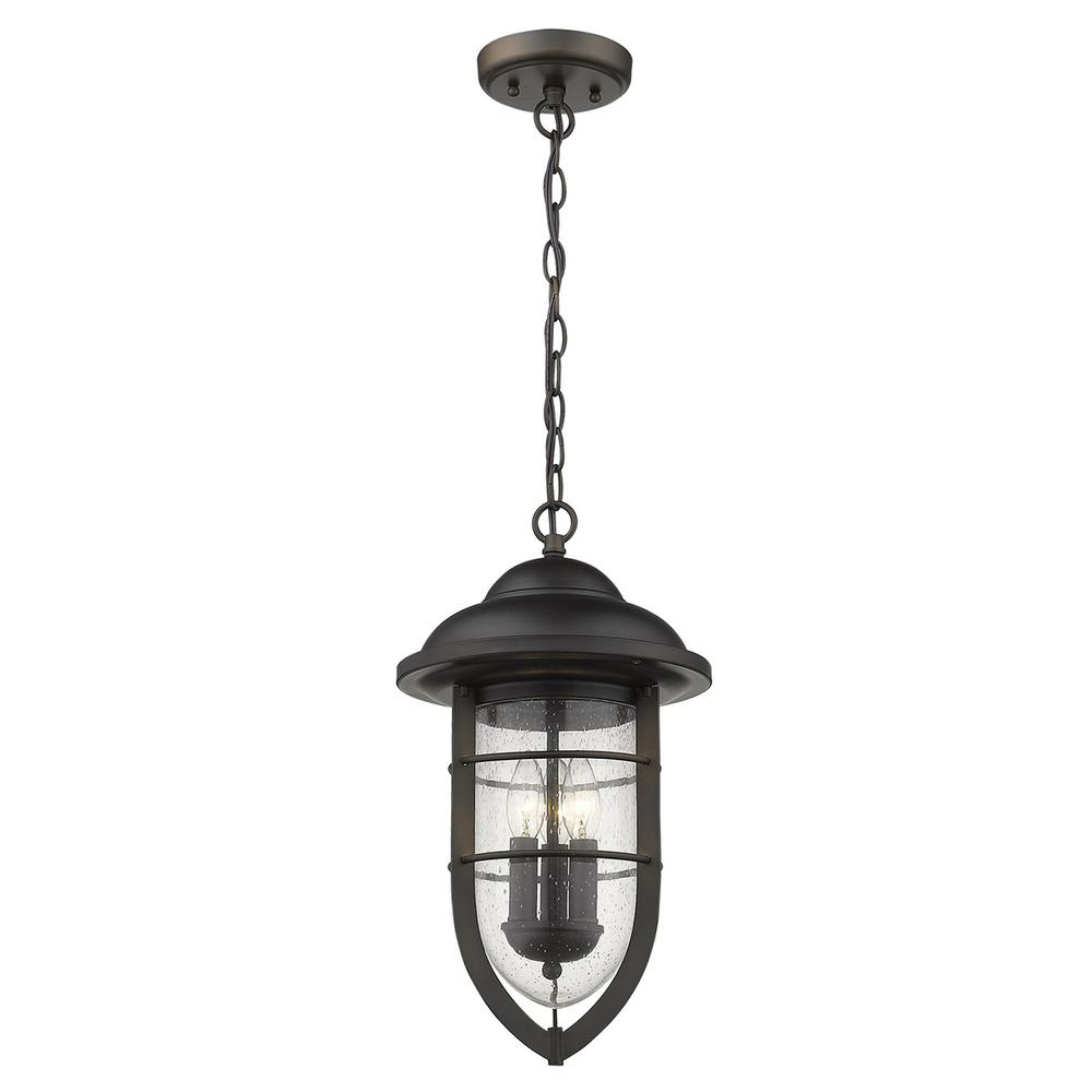 Dylan 3-Light Oil-Rubbed Bronze Hanging Lantern. Picture 4