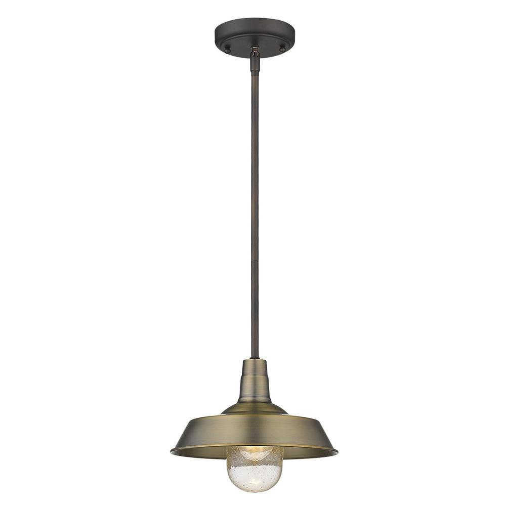 Brushed Gold Shallow Plate Adjustable Pendant Light. Picture 2