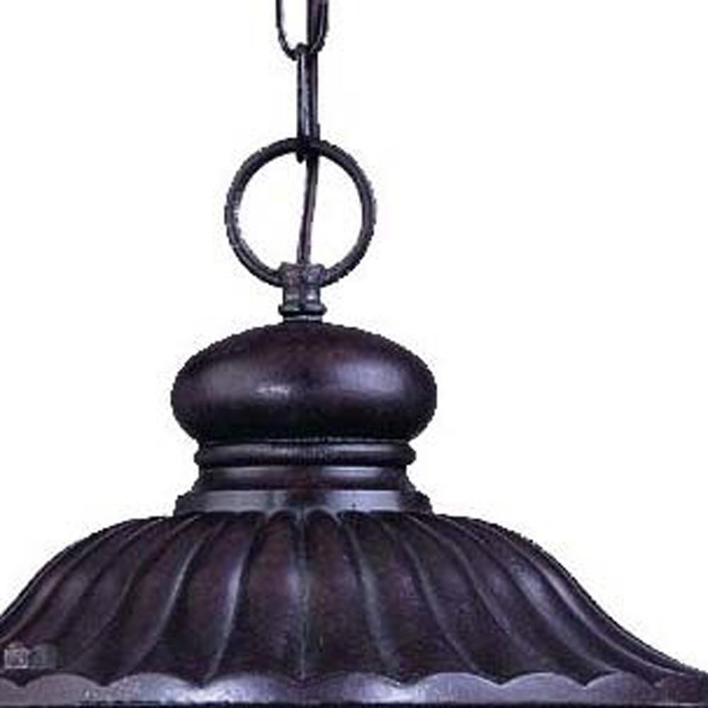 Naples 3-Light Marbelized Mahogany Hanging Light. Picture 4