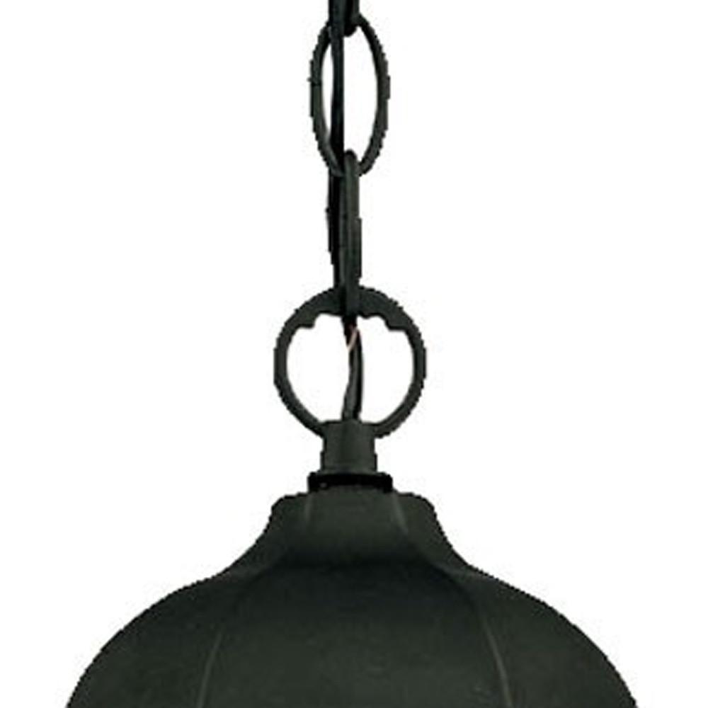 Matte Black Glass Lantern Hanging Light. Picture 4