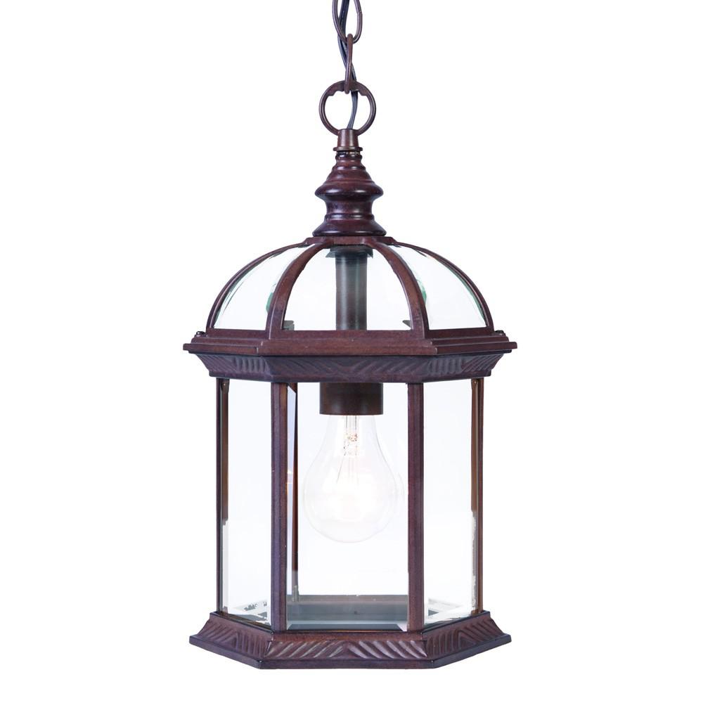 Dark Brown Cage Hanging Light. Picture 1