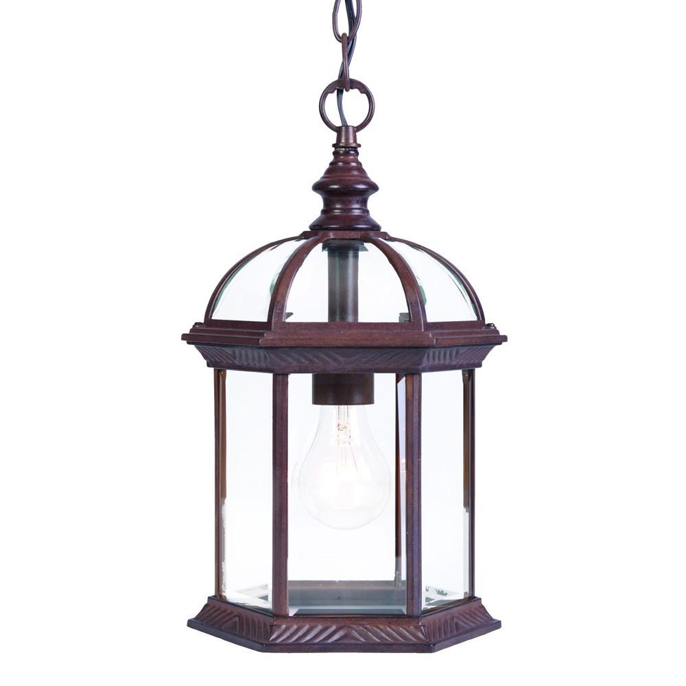 Dark Brown Cage Hanging Light. Picture 2