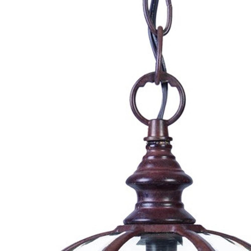 Dark Brown Cage Hanging Light. Picture 4