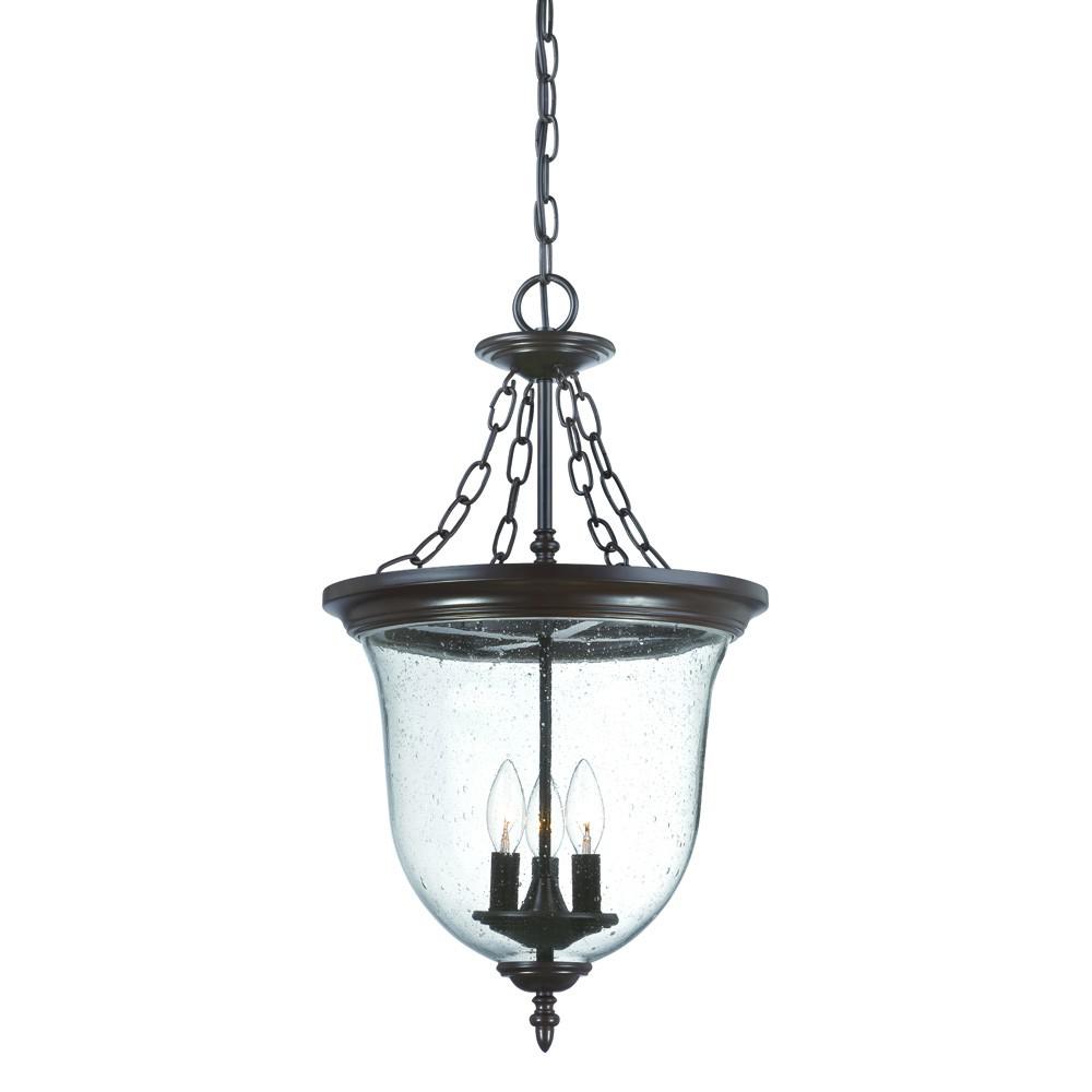 Belle 3-Light Architectural Bronze Hanging light. Picture 1