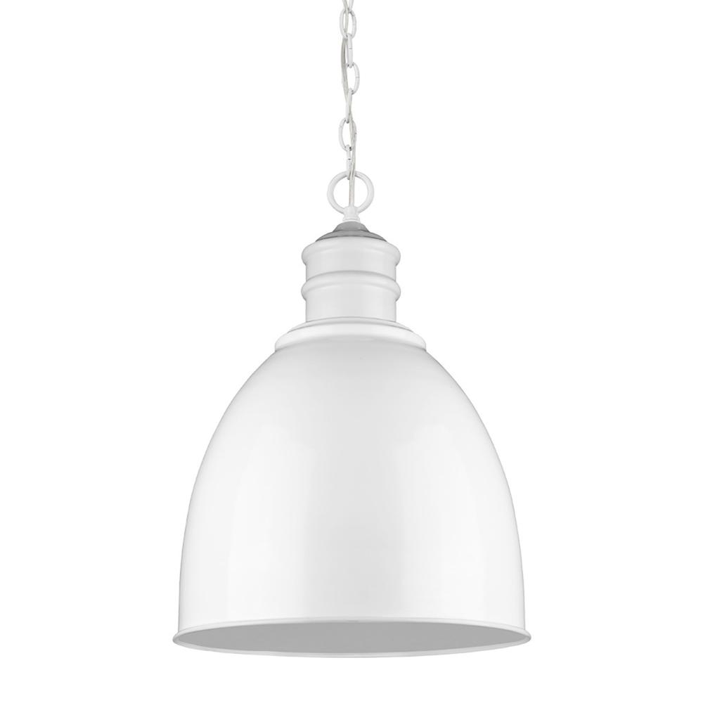 Colby 1-Light White Pendant. Picture 1