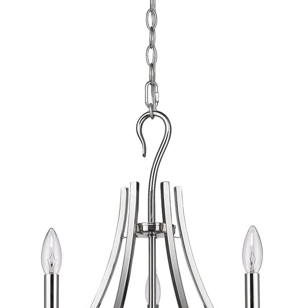 Michelle 5-Light Polished Nickel Chandelier. Picture 3
