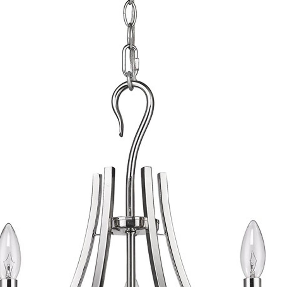 Michelle 5-Light Polished Nickel Chandelier. Picture 4
