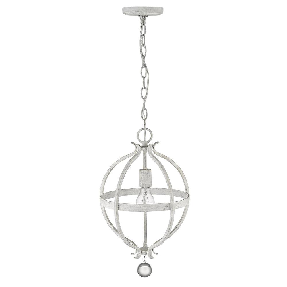 Callie 1-Light Country White Pendant. Picture 1
