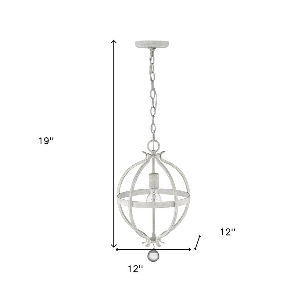 Callie 1-Light Country White Pendant. Picture 7