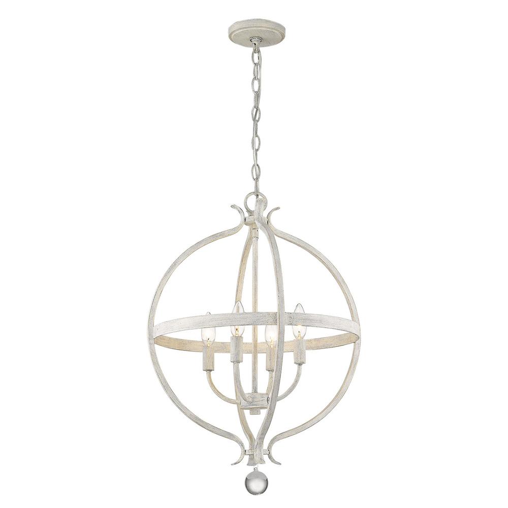 Callie 4-Light Country White Pendant. Picture 3