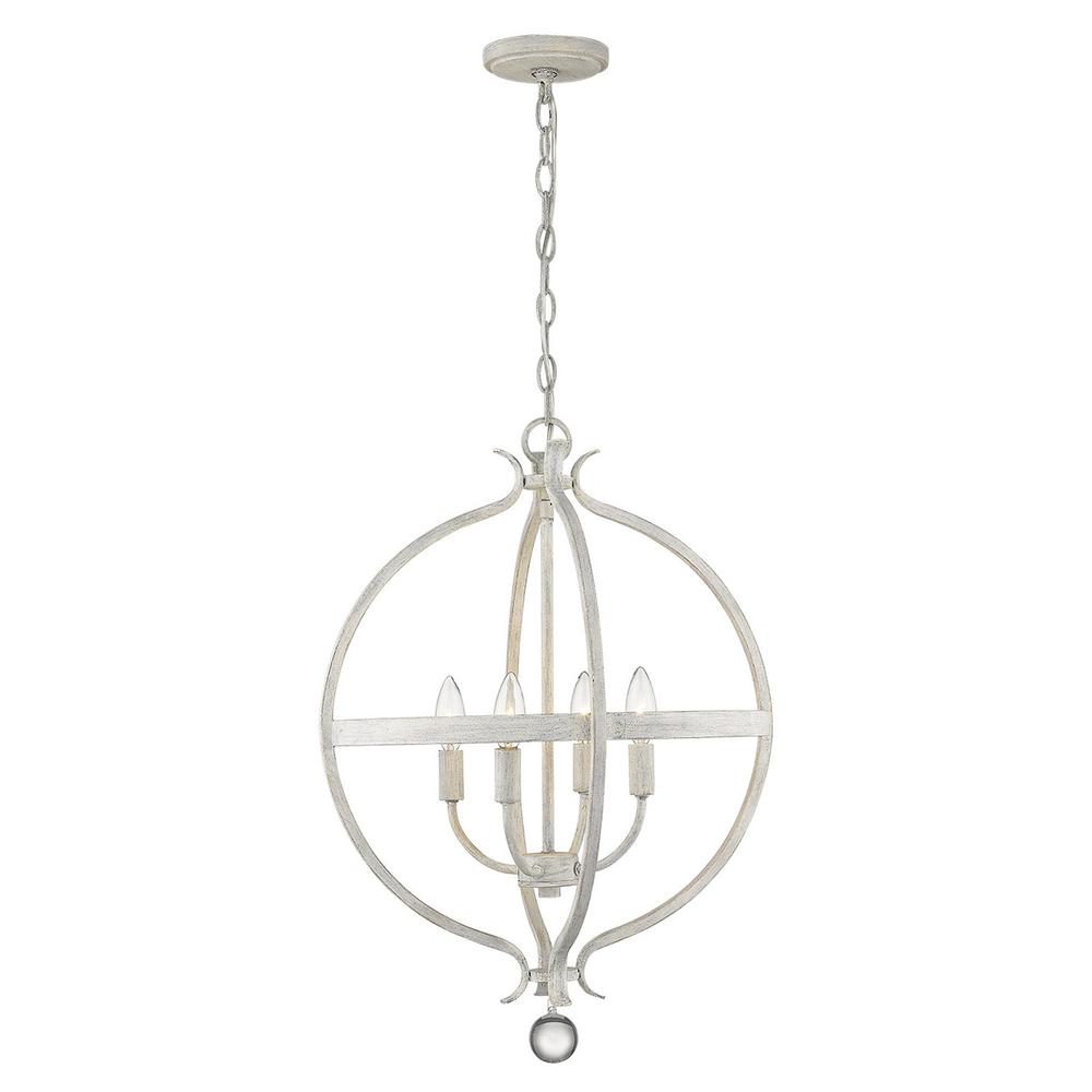 Callie 4-Light Country White Pendant. Picture 4