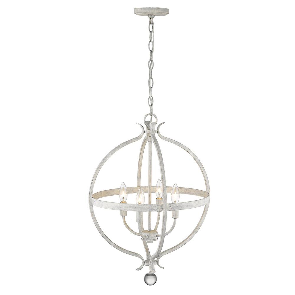 Callie 4-Light Country White Pendant. Picture 6