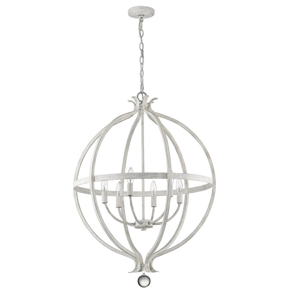 Callie 6-Light Country White Pendant. Picture 1