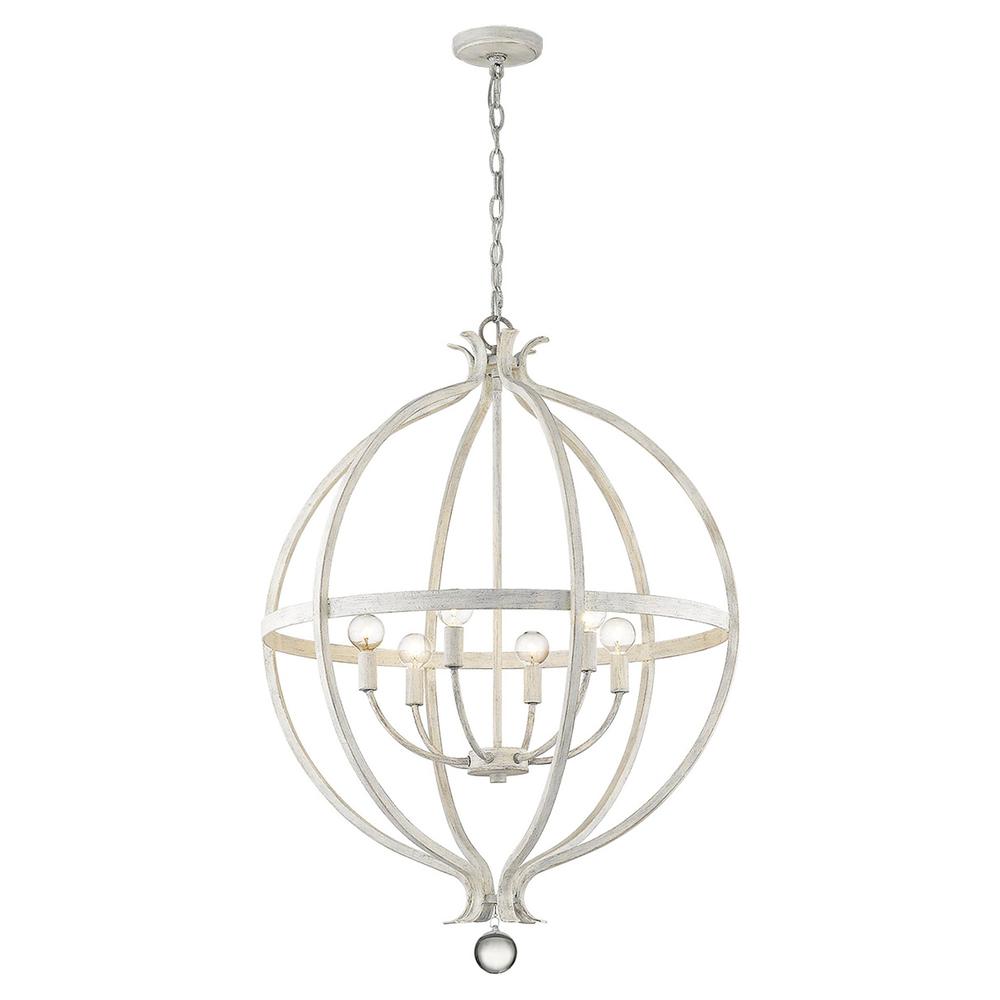 Callie 6-Light Country White Pendant. Picture 2