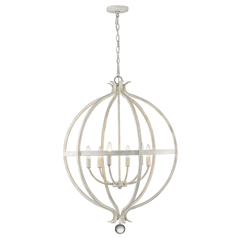 Callie 6-Light Country White Pendant. Picture 4