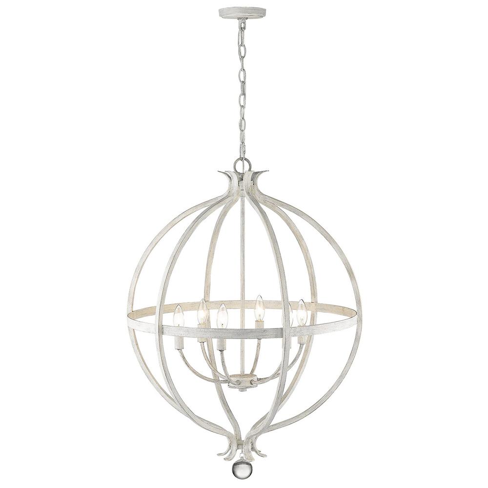 Callie 6-Light Country White Pendant. Picture 7