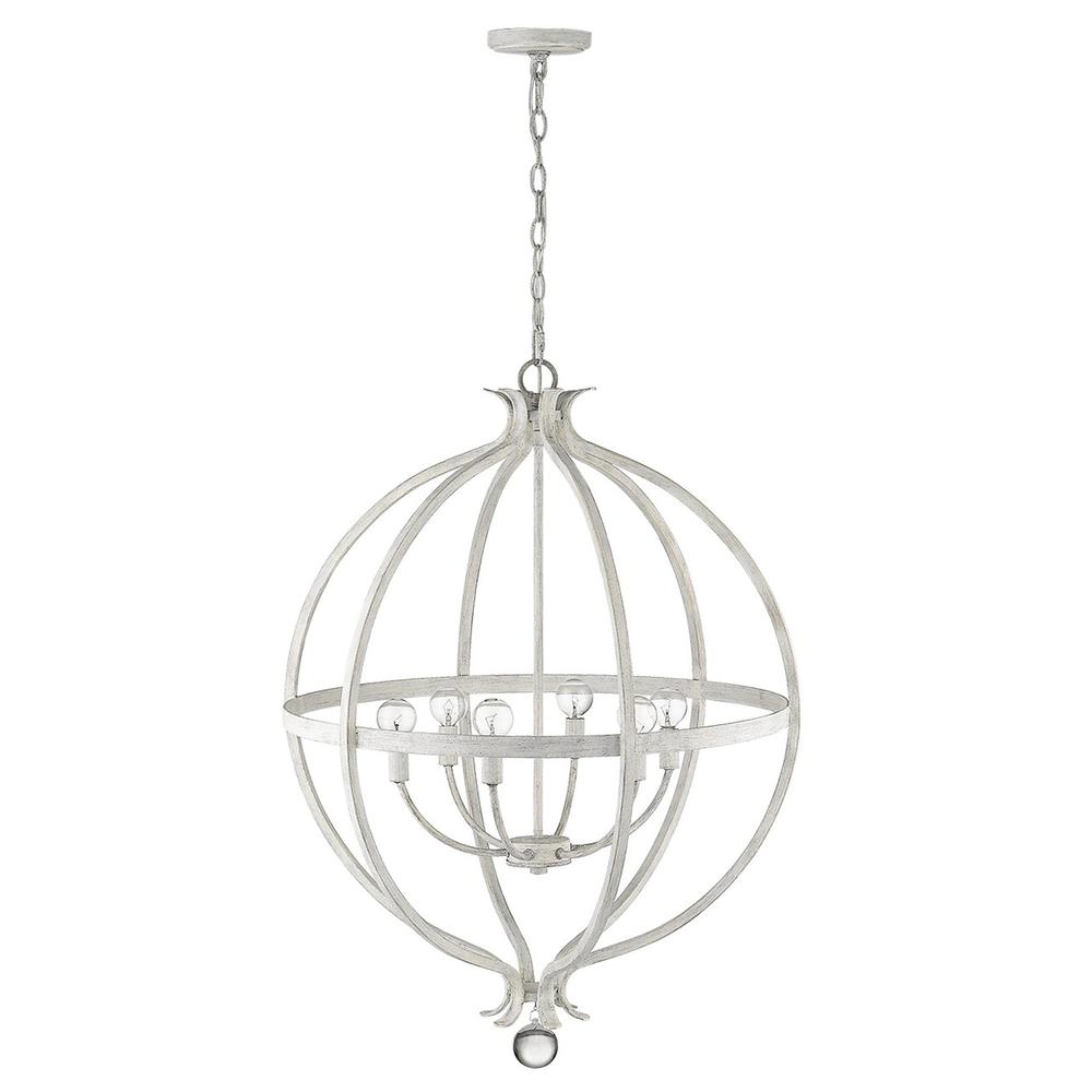 Callie 6-Light Country White Pendant. Picture 8